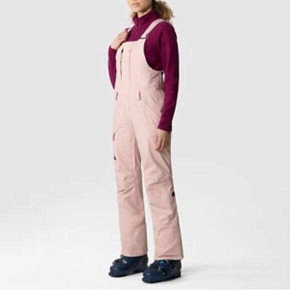 🆕 The North Face Women's Freedom Printed Bib Overalls - Pink Moss size XXL - Picture 1 of 8